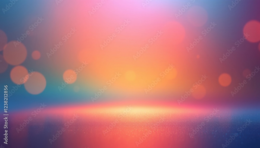 Poster colorful abstract bokeh background with vibrant gradient and light spots