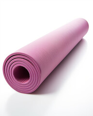 Rolled Pink Yoga Mat, Fitness Exercise Equipment - Mindfulness