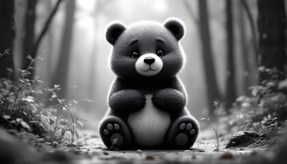 cute animation cartoon character animal bear digital art image generative ai