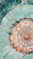 Tile Design Ornament in Earth Tones for Phone Wallpaper

