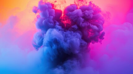 Fototapeta premium Vibrant Colorful Smoke Cloud in Artistic Abstract Design