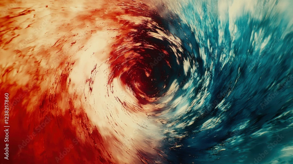 Poster vibrant abstract swirl of red and blue colors creating dynamic motion