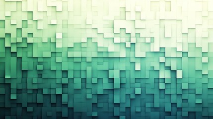 Fototapeta premium Abstract green cube texture background