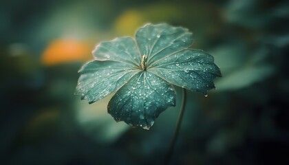 Dew Kissed Leaf A Stunning Display Of Nature