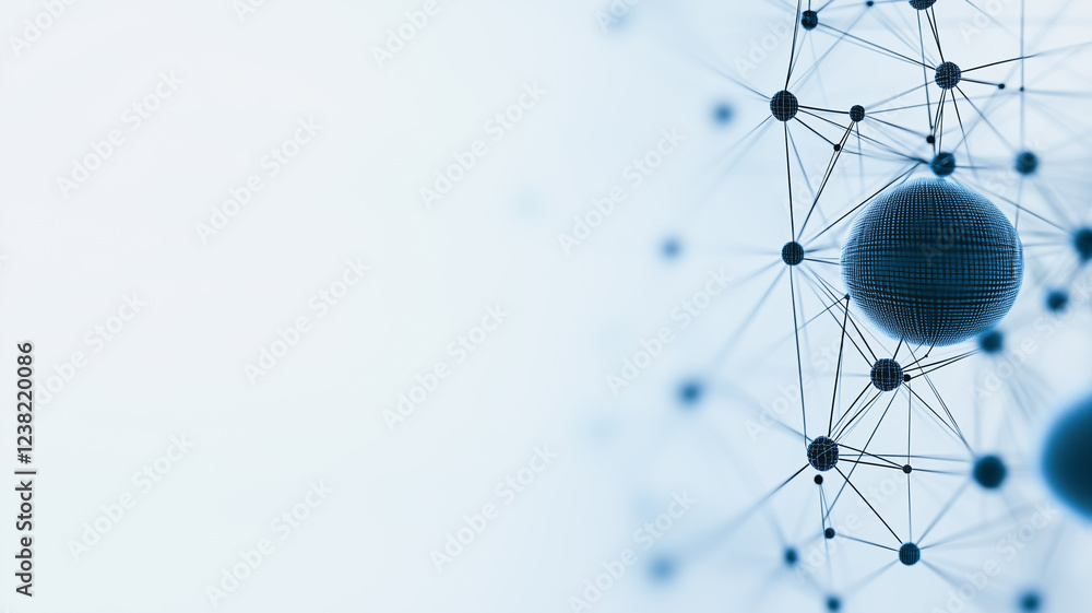 Poster abstract network connection: a mesmerizing abstract image depicting a complex network of interconnec