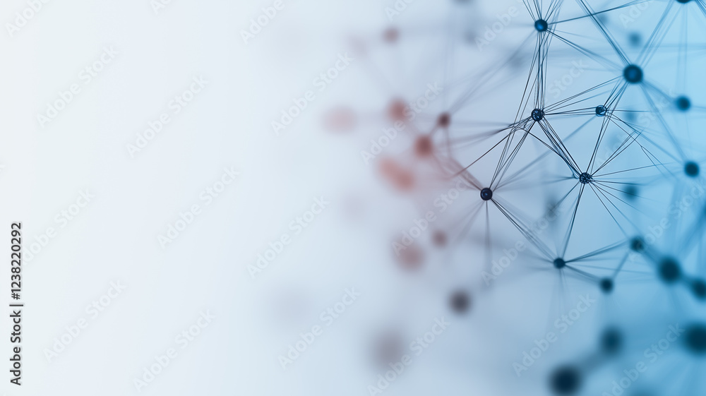 Poster abstract network connection: an abstract image depicting a complex network of interconnected nodes a