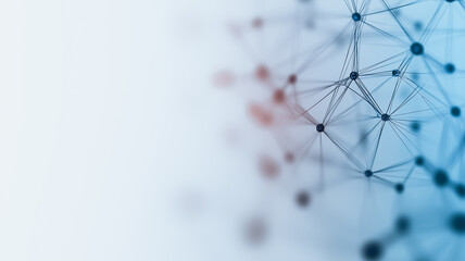 Abstract Network Connection:  An abstract image depicting a complex network of interconnected nodes and lines, evoking concepts of global communication, digital technology, and complex systems.