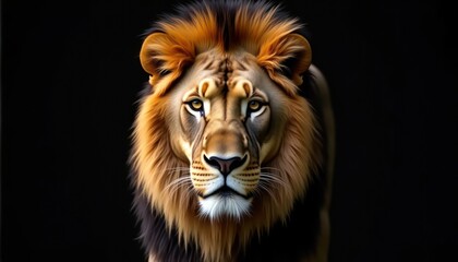 Majestic Lion Portrait: A Kingly Gaze