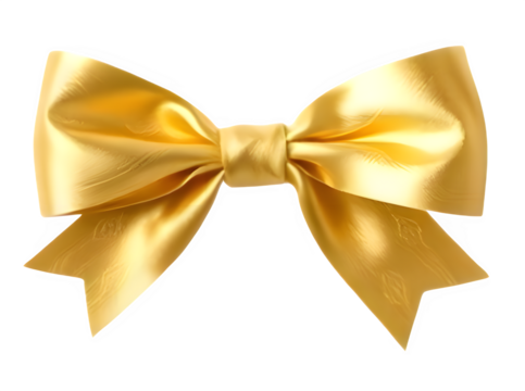 Golden bow , cut out , transperant , Background