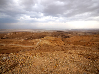 Red and orange colors of a desert