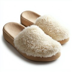 Cozy and stylish fluffy slippers perfect for relaxation at home. Ideal for comfort and warmth, these indoor shoes provide a soft feel and a trendy look for leisure activities.