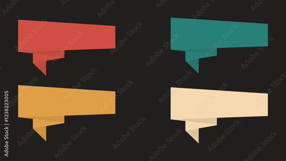 Aufkleber text box simple set with different colors, text bubbles with different colors