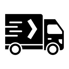 Express Delivery Glyph Icon Design