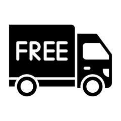 Free Delivery Glyph Icon Design