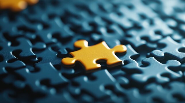 Pieces of colorful puzzles scattered across a dark surface, showcasing a vibrant and engaging animation style that invites creativity and curiosity