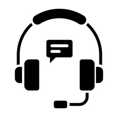 Customer Support Glyph Icon Design