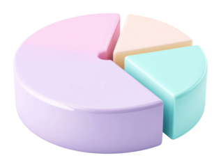 PNG Colorful pie chart model depicting data segments