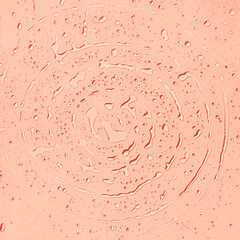 Abstract water drops on orange background, orange water drops pattern background