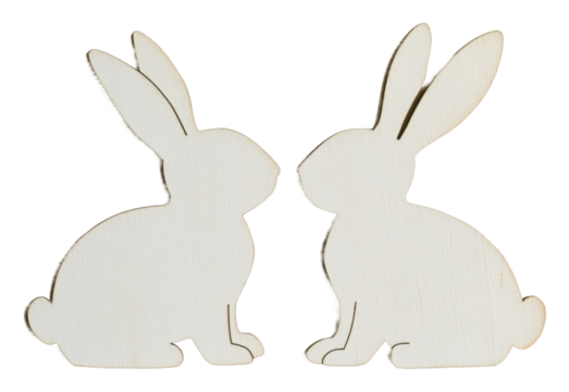 PNG Bunnies cutout for spring decoration and crafts