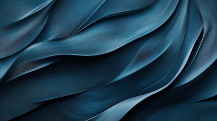 Obraz premium A high-resolution abstract background with elegantly curved, luminous blue streaks gracefully weaving through a rich, deep-toned gradient