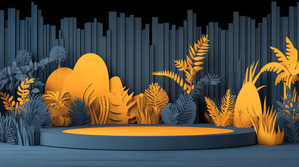 abstract platform podium product presentation backdrop Mockup podium for product presentation...
