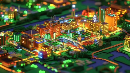Holographic city map displaying real-time infrastructure integrity data