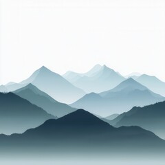 Minimalist Mountain Range Design, Elegant gradients create a serene backdrop, ideal for various creative projects and digital applications.