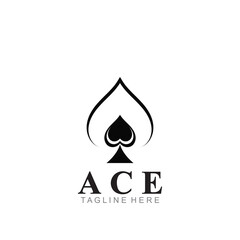 Fototapeta premium ace logo icon vector illustration template design