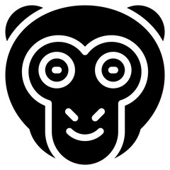 Vector Icon Happy, Monkey, Animal, Wildlife, Pet