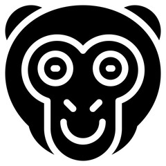 Vector Icon Blush, Monkey, Animal, Wildlife, Pet