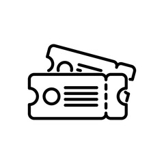 ticket icon vector, line style icon