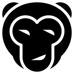 Vector Icon Smart, Monkey, Animal, Wildlife, Pet