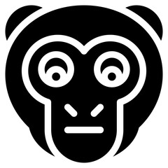 Obraz premium Vector Icon Tired, Monkey, Animal, Wildlife, Pet