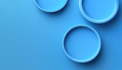 Abstract blue circles on blue background.