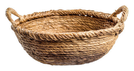 Obraz premium PNG Handcrafted woven basket for storage and decor