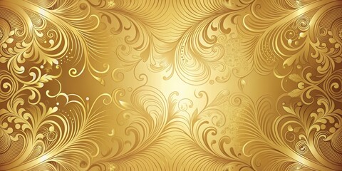 Sophisticated gold background with intricate patterns and swirling shapes , sophisticated