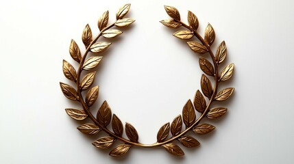 Obraz premium Golden Laurel Wreath: Symbol of Victory, Achievement, and Triumph
