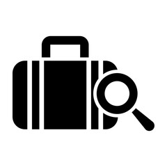 Luggage Inspection Glyph Icon Design