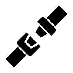Seat Belt Glyph Icon Design