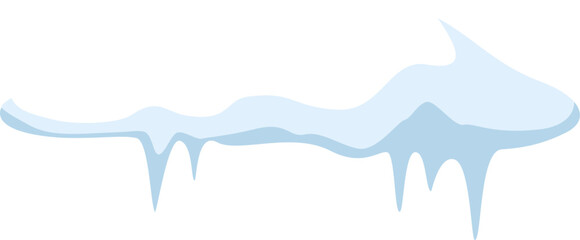 Snowdrift adorned with icicles hanging down, creating a picturesque winter wonderland, perfect for Christmas or winter themed projects and designs