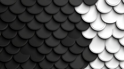 Fototapeta premium Abstract black white scale pattern background design
