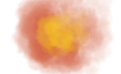 Fototapeta premium Colorful smoke explosion on transparent background