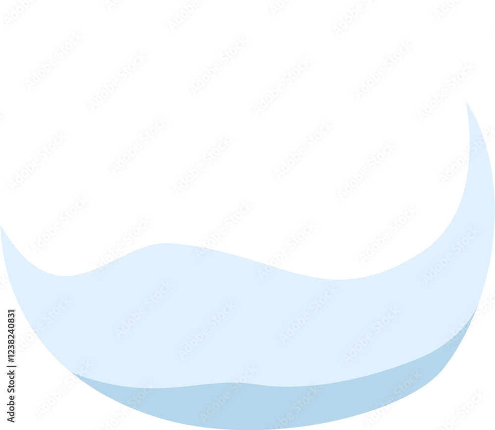 Poster light blue wave flowing on a white background creating a simple and elegant design, perfect for back