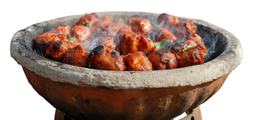 PNG Grilled meatballs on the charcoal stove