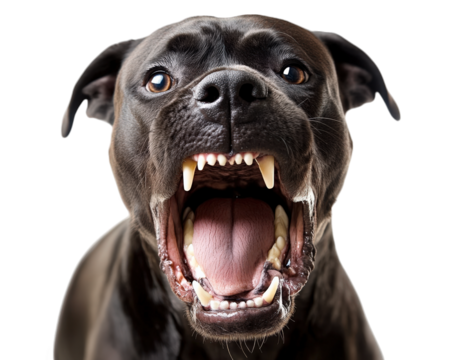 barking Cane Corso with intense eyes, showcasing strength and protection. This powerful dog exudes confidence and loyalty, making it remarkable companion