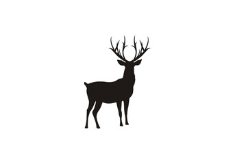 Deer Silhouette logo png template logo icon vector illustration