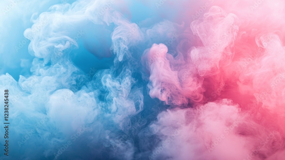 Aufkleber soft pastel clouds blend seamlessly, creating a mesmerizing effect. the vibrant hues of pink and blu