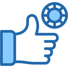 Vector Icon Bet, Like, Gambling, Casino, Party