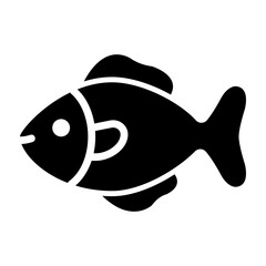 Fish Glyph Icon Design