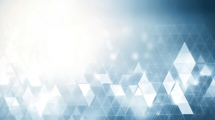 Abstract light blue and white triangle geometric background.